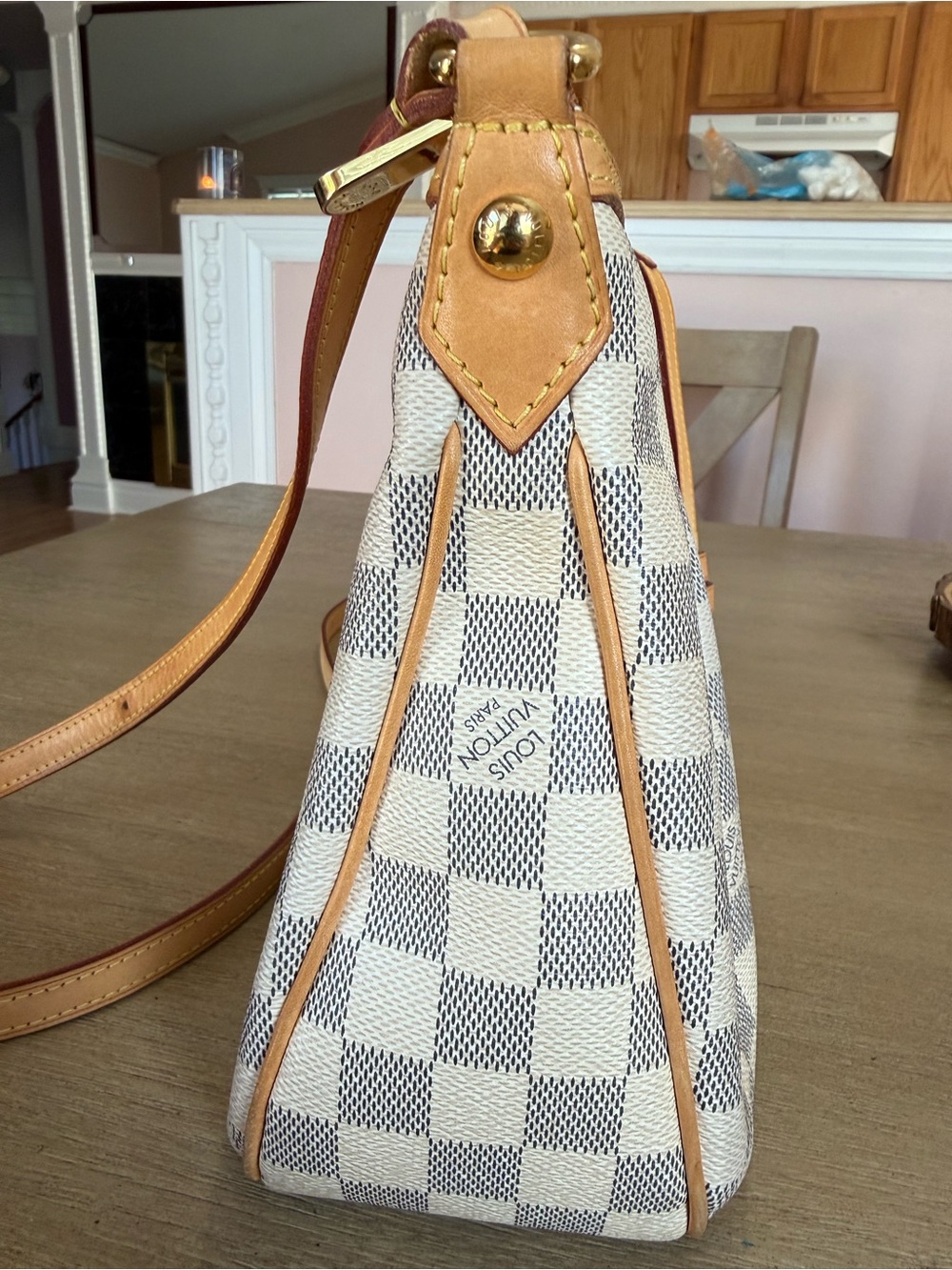 Authentic Louis Vuitton Siracusa PM Damier Azur Shoulder Bag - Picture 10 of 14